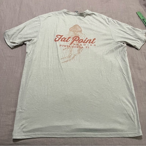 Fat Point Brewing Punta Gorda Florida Men's Gray T-Shirt Jellyfish Beer Size XXL - Picture 7 of 8